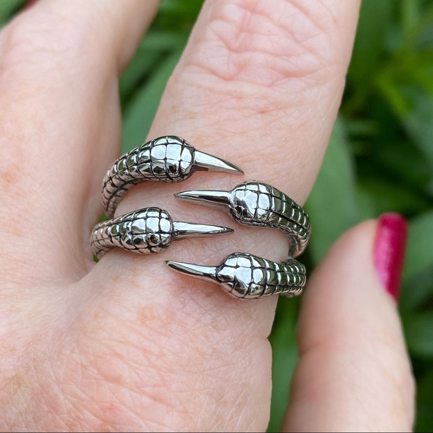 Mens Stainless Steel Gothic Claw Ring