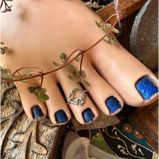 Flower Circle Sterling Silver Toe Ring
