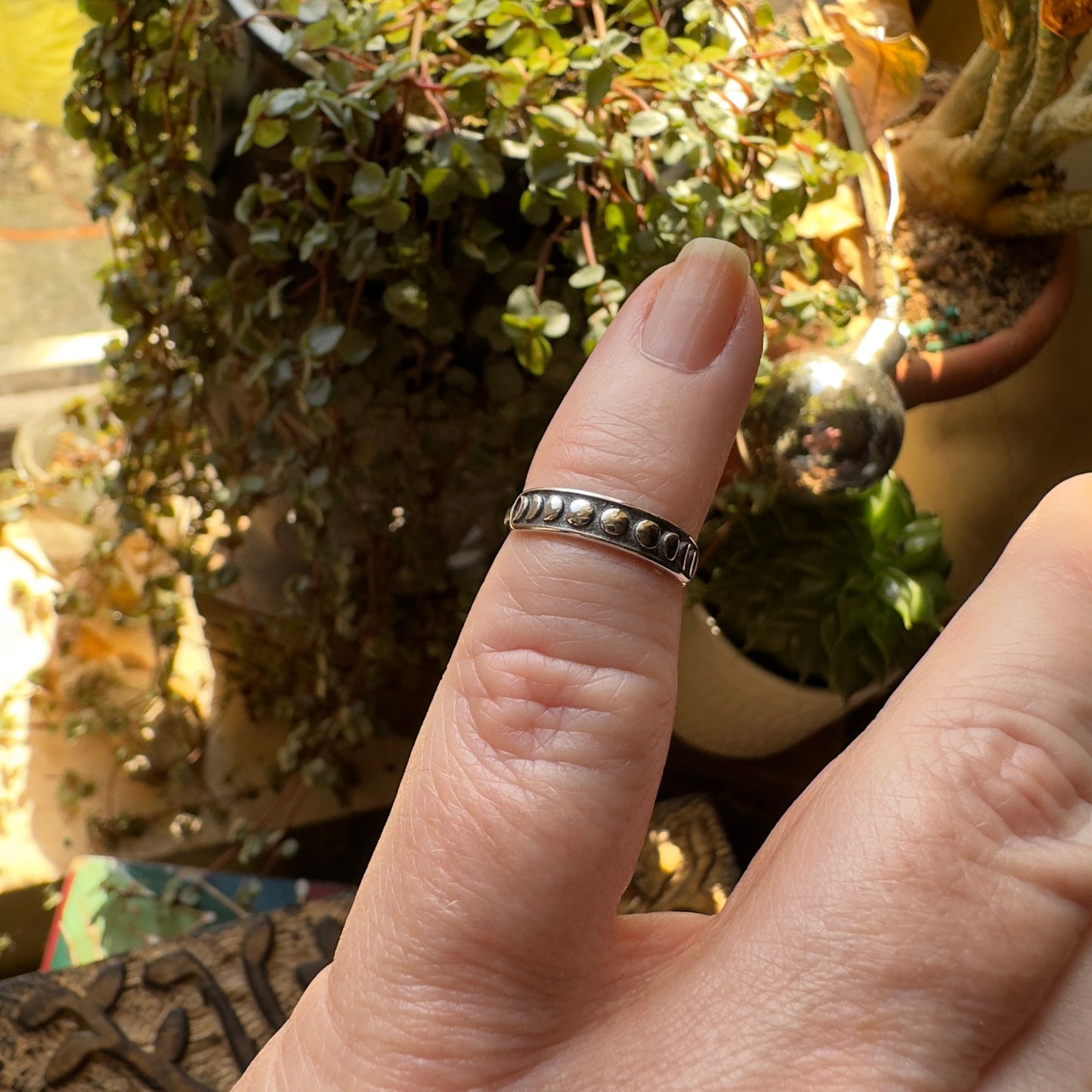 Moon Phase Sterling Silver Toe Ring