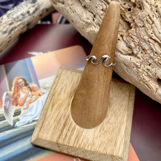 Sterling Silver Double Wave Toe Ring