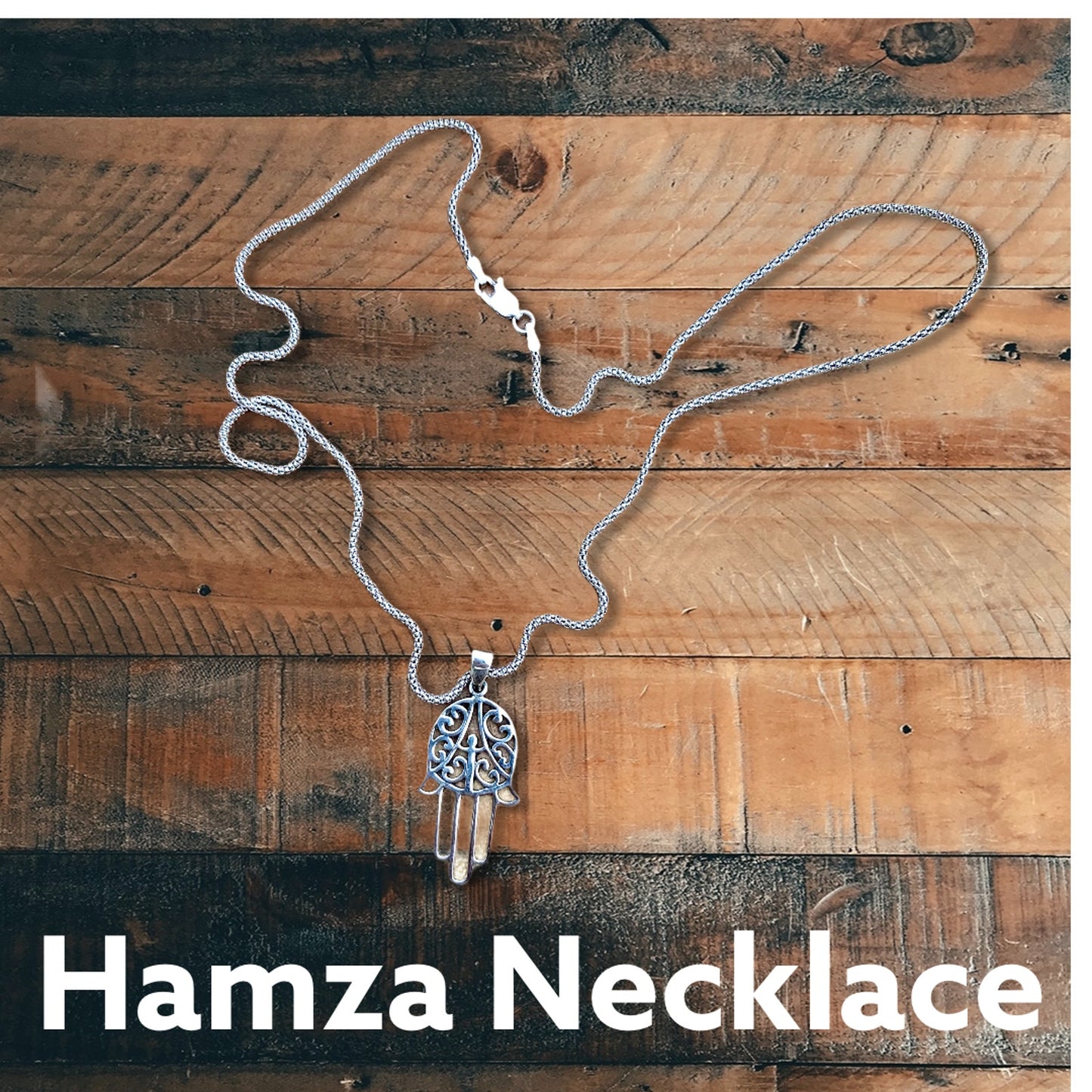 Hamza Sterling Silver Popcorn Chain Necklace