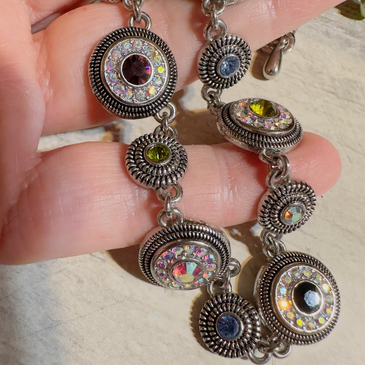 Vintage Lia Sophia Crystal Seltzer Necklace