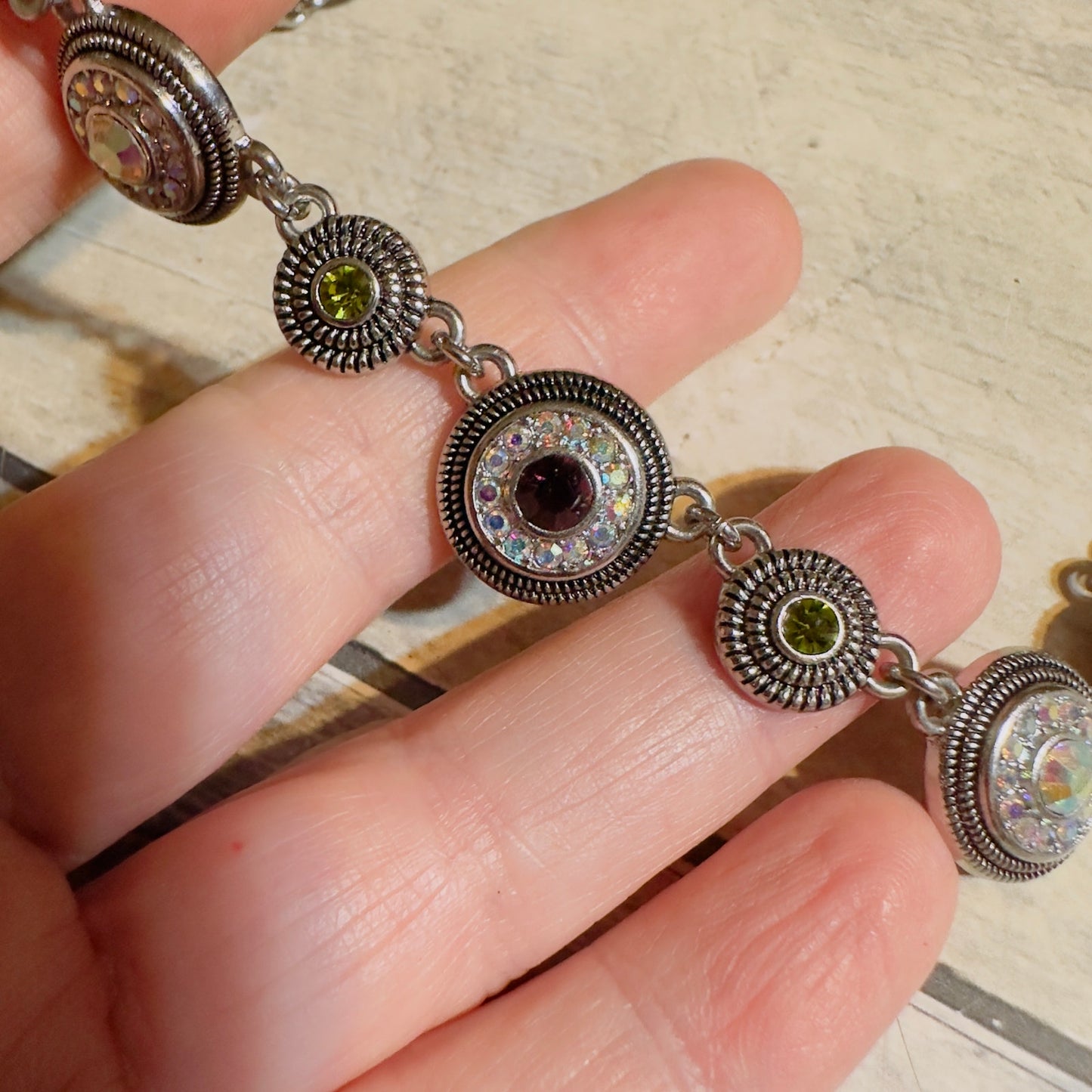Vintage Lia Sophia Crystal Seltzer Necklace
