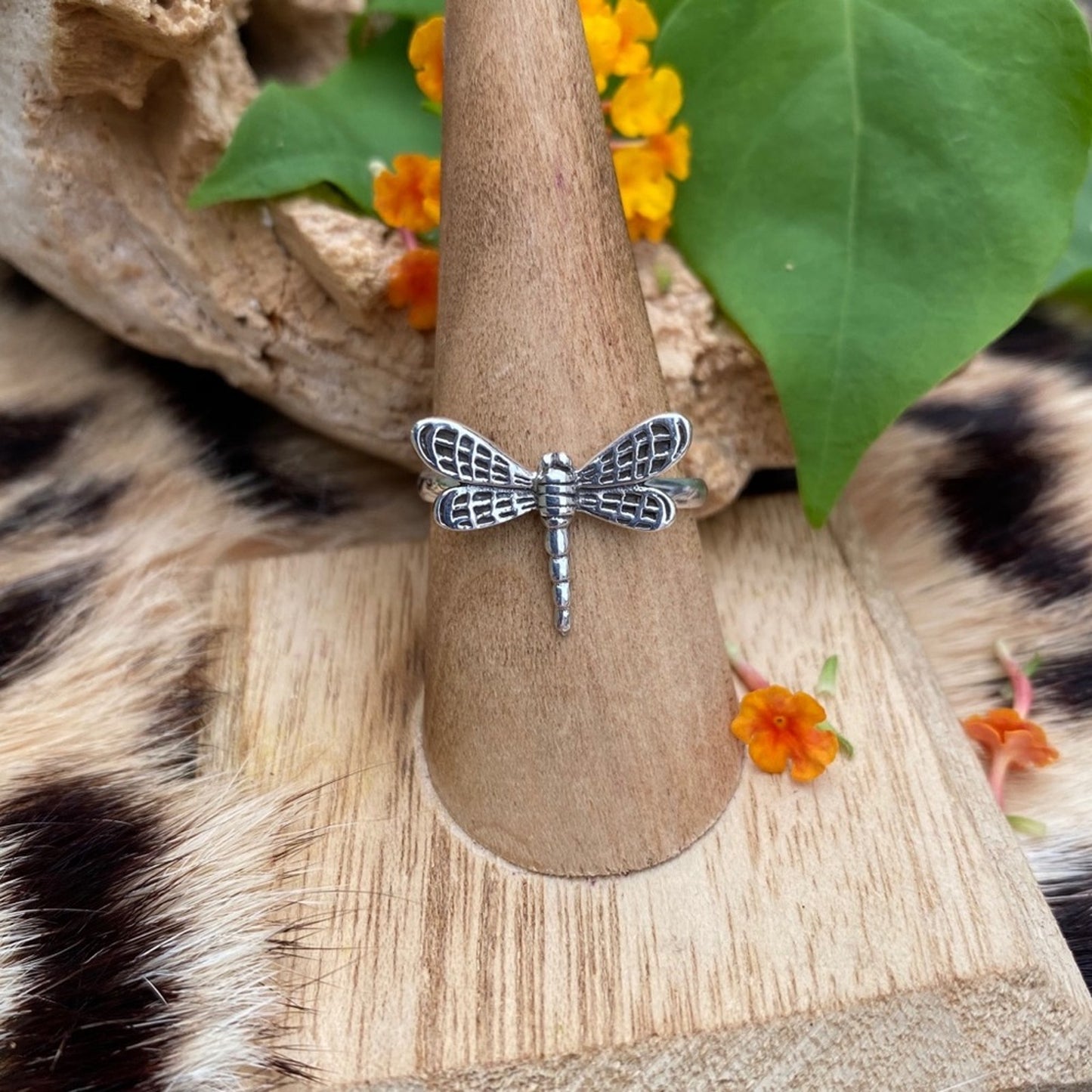 Sterling Silver Dragonfly Ring