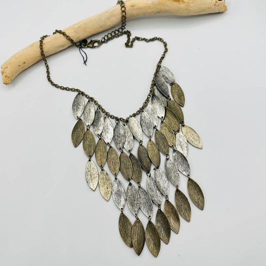 Vintage Chico's Takia Mixed Metal Statement Necklace