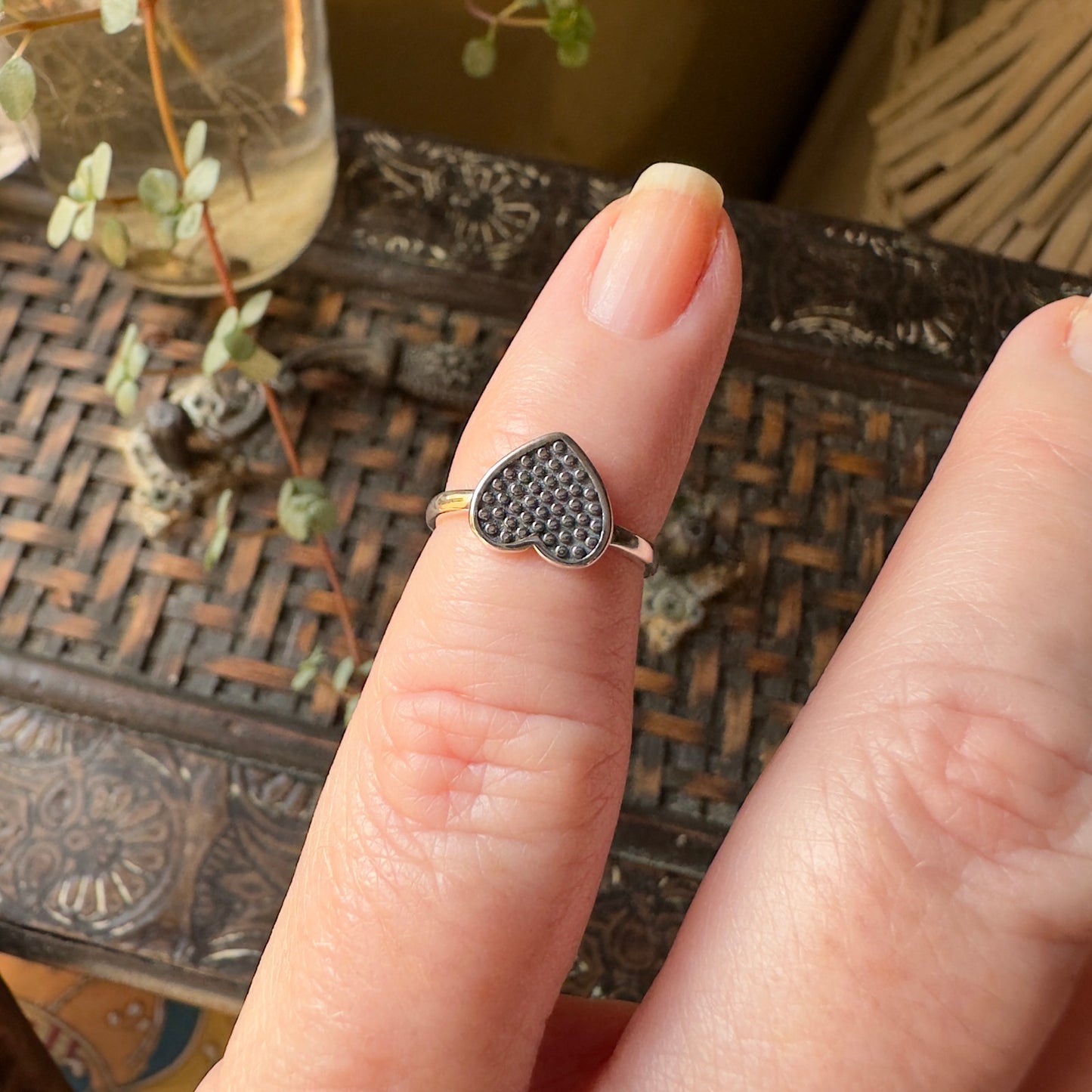 Polka Dot Heart Sterling Silver Toe Ring