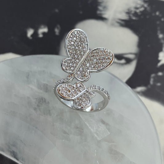 Butterly CZ Statement Ring