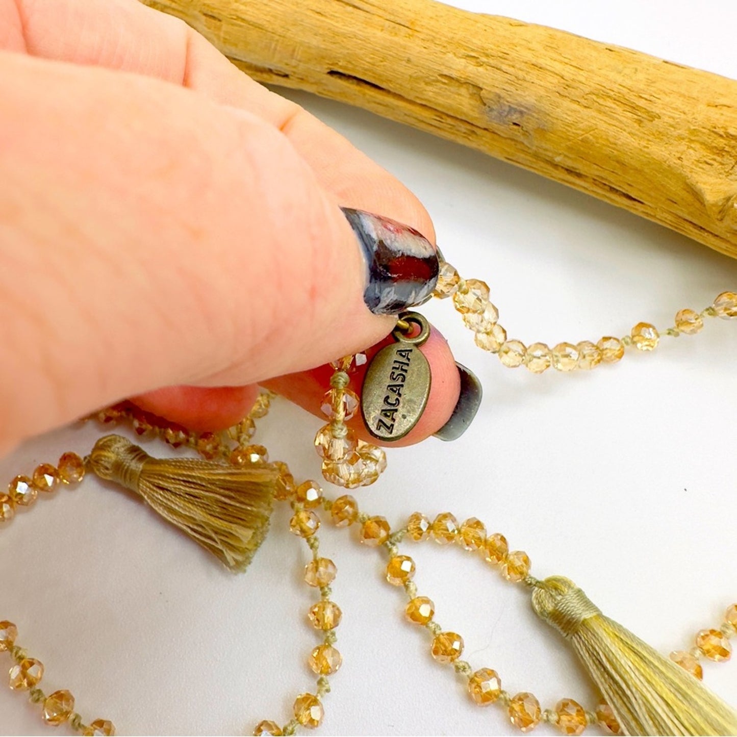 Zacasha Hamsa Bohemian Style Tassel Necklace