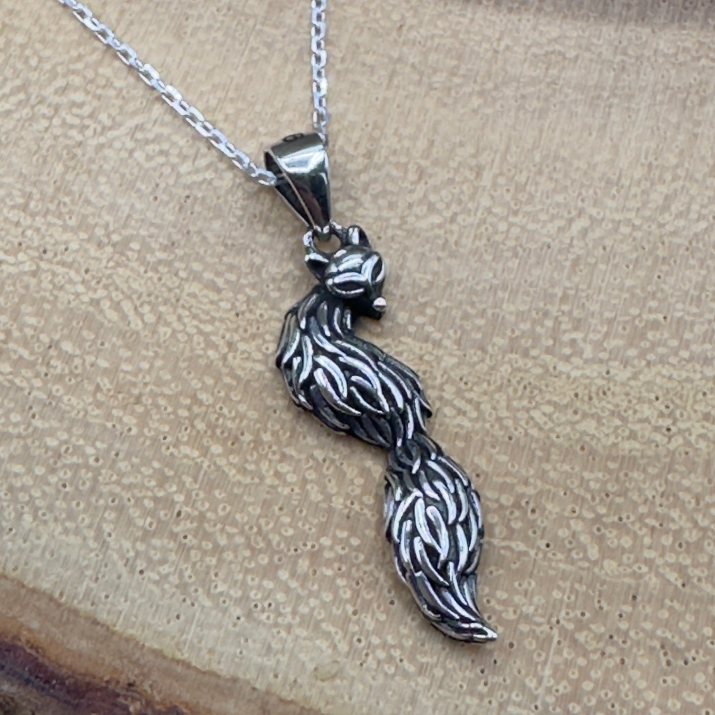 Fox Sterling Silver Necklace